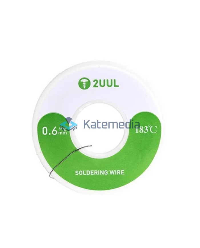 Cyna drut lutowniczy 2UUL 183°C 0,6mm 100m 50g