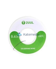 Cyna drut lutowniczy 2UUL 183°C 0,6mm 100m 50g