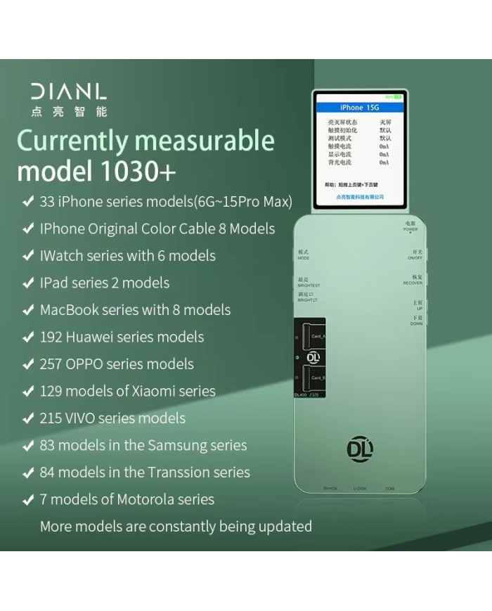 DL400 Pro Multifunctional Screen Tester iPhone 6 - 15PM / Android