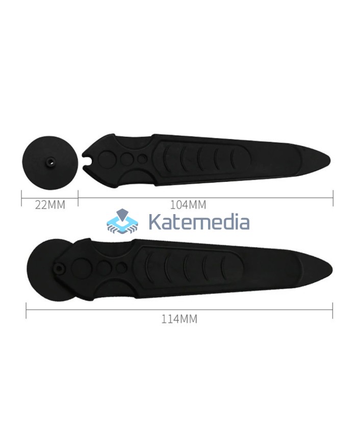 Plastic opener with carbon wheel for phone and tablet screens