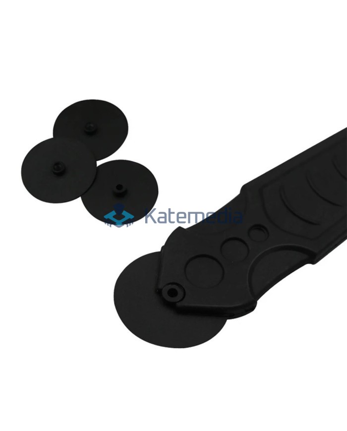 Plastic opener with carbon wheel for phone and tablet screens