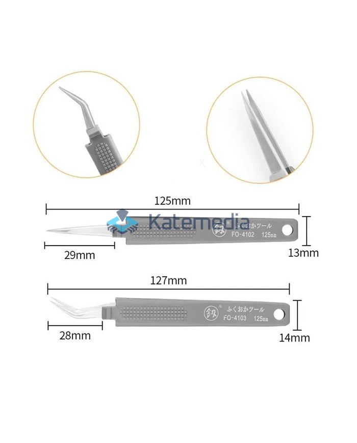 Zestaw dwóch pincet ESD w gumowej osłonie