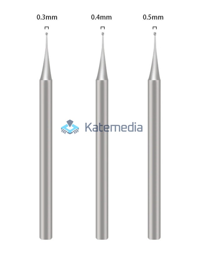 Round head cutter set 0.3mm / 0.4mm / 0.5mm