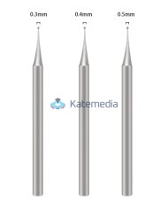 Zestaw frezów z okrągłą główką 0.3mm / 0.4mm / 0.5mm