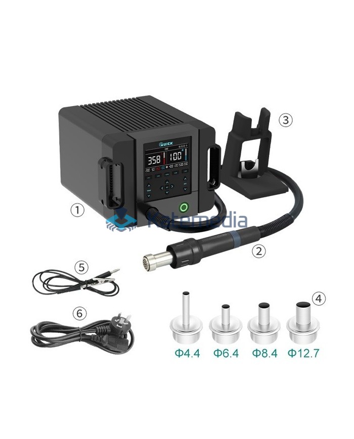 Quick 861 PRO – stacja lutownicza 1300W z 4 dyszami