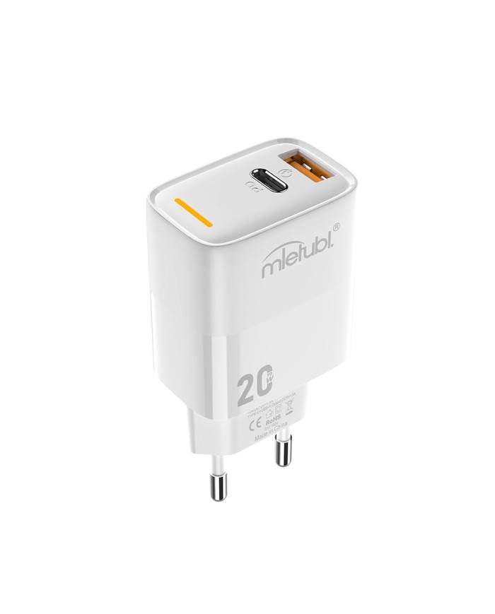 Ładowarka kostka Mietubl CS03 USB/USB-C 20W PD QC