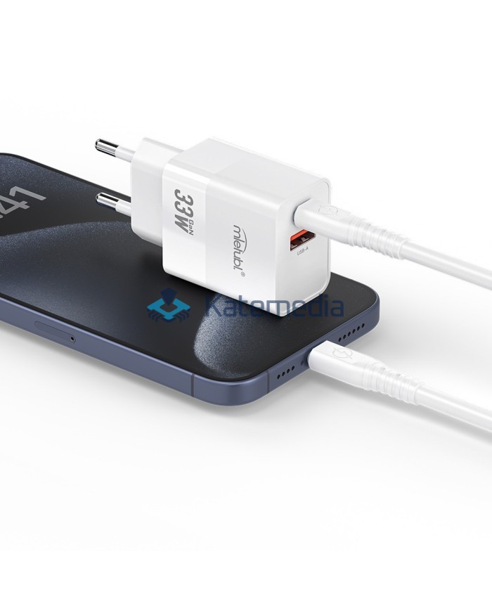 Ładowarka kostka Mietubl CS06 USB/USB-C 33W PPS + Kabel Typ C