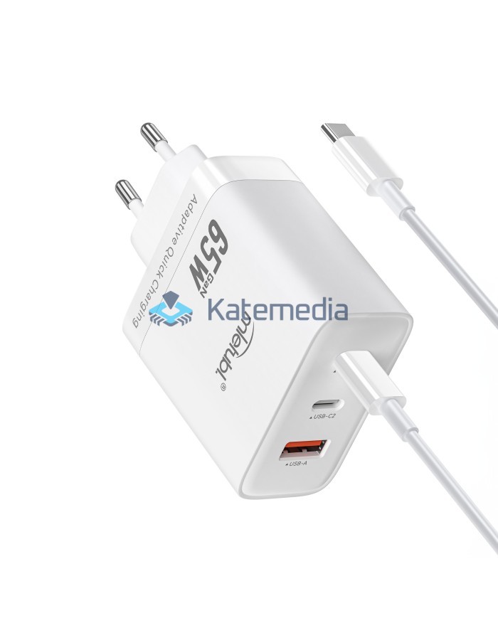 Mietubl CS07 USB/2xUSB-C 65W cube charger + Type C cable