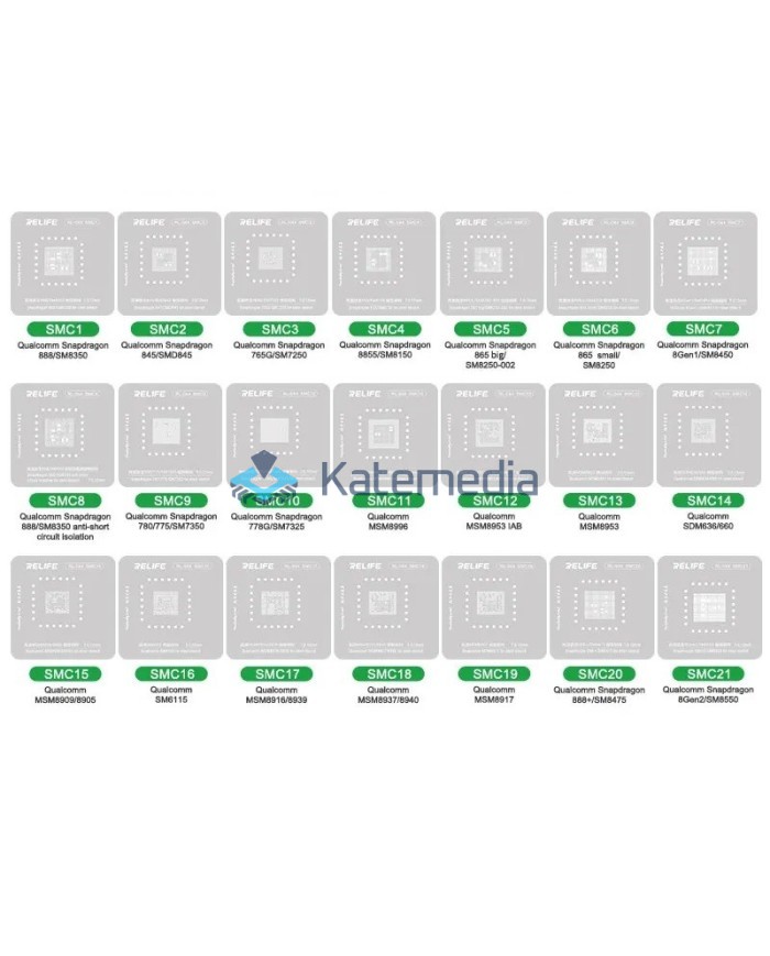 RELIFE RL-044 stencils set for Android CPU 58 pcs
