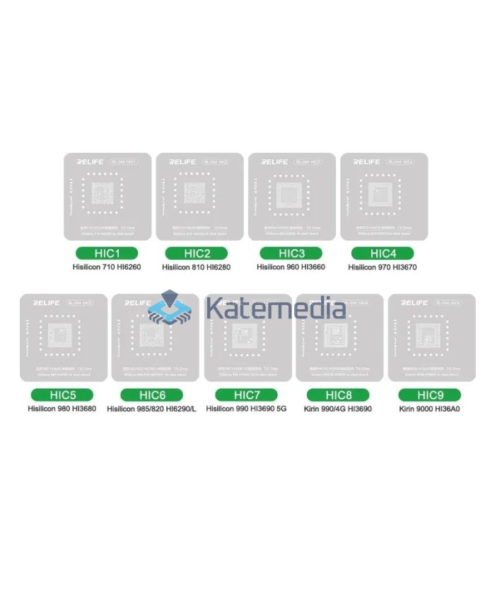 RELIFE RL-044 stencils set for Android CPU 58 pcs
