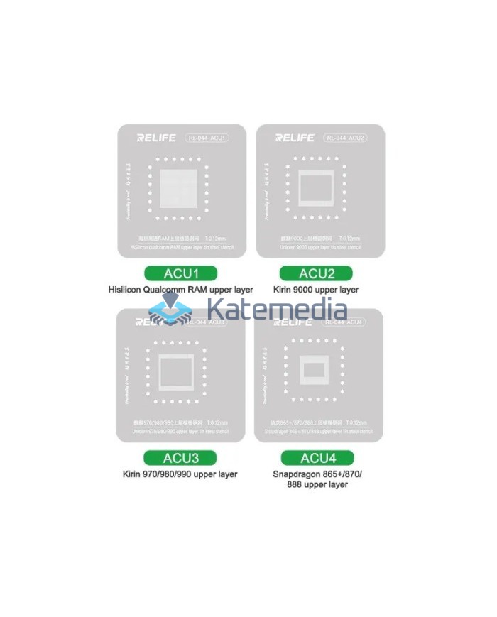 RELIFE RL-044 stencils set for Android CPU 58 pcs