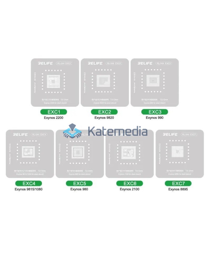 RELIFE RL-044 stencils set for Android CPU 58 pcs
