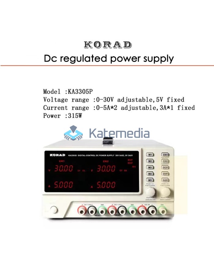Zasilacz serwisowy KORAD KA3305P 2x 30V 5A