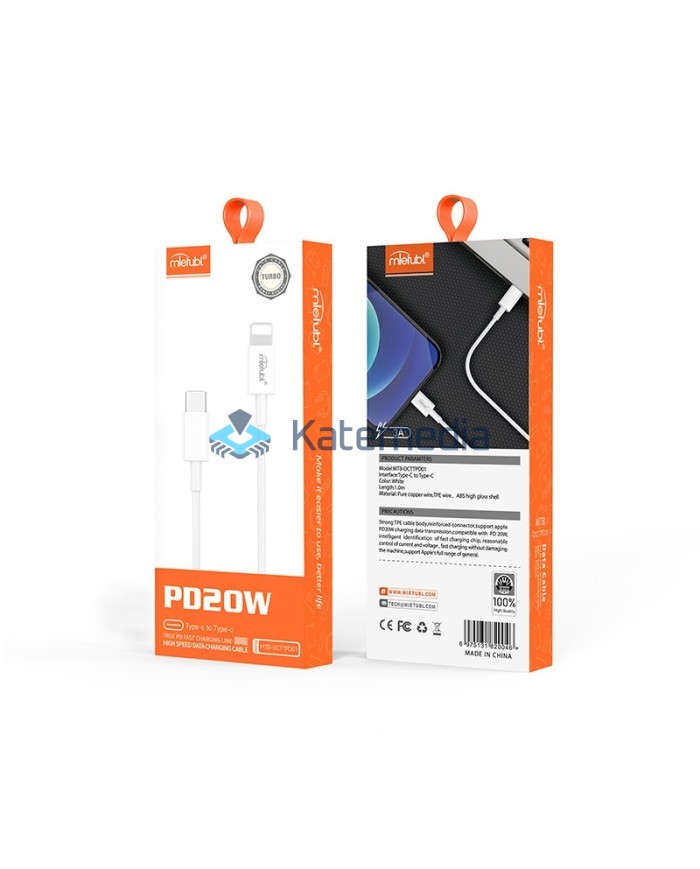 Kabel Mietubl do ładowarki Typ C - Lightning 20W