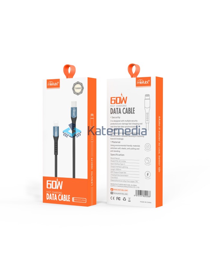 Kabel Mietubl do ładowarki Typ C - Lightning 60W