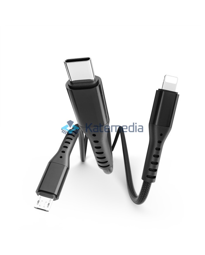 Kabel Mietubl do ładowarki USB - Typ C / Lightning / Micro