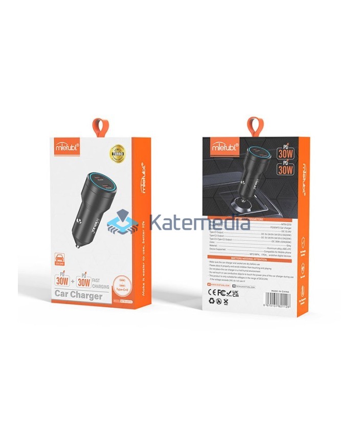Ładowarka samochodowa Mietubl MTB-CC10 2XUSB-C