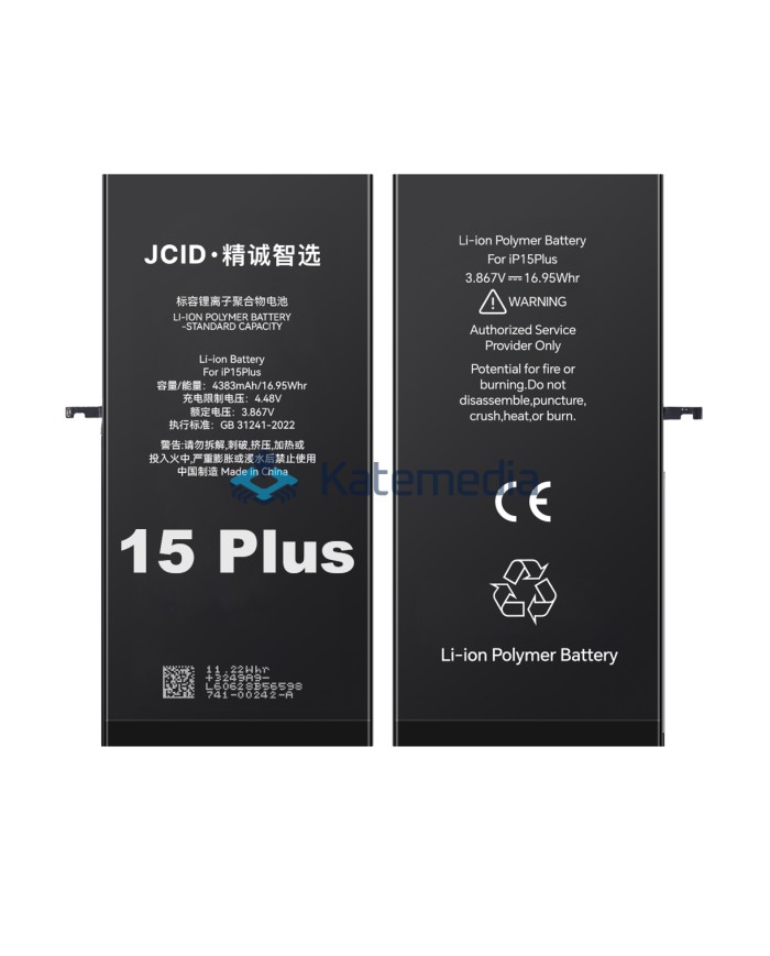 Bateria JCID iPhone 15 Plus