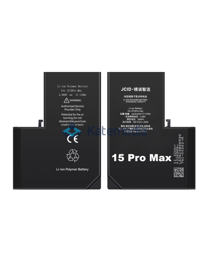 Bateria JCID iPhone 15 Pro Max
