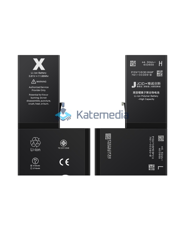 JCID iPhone X Battery Increased Capacity