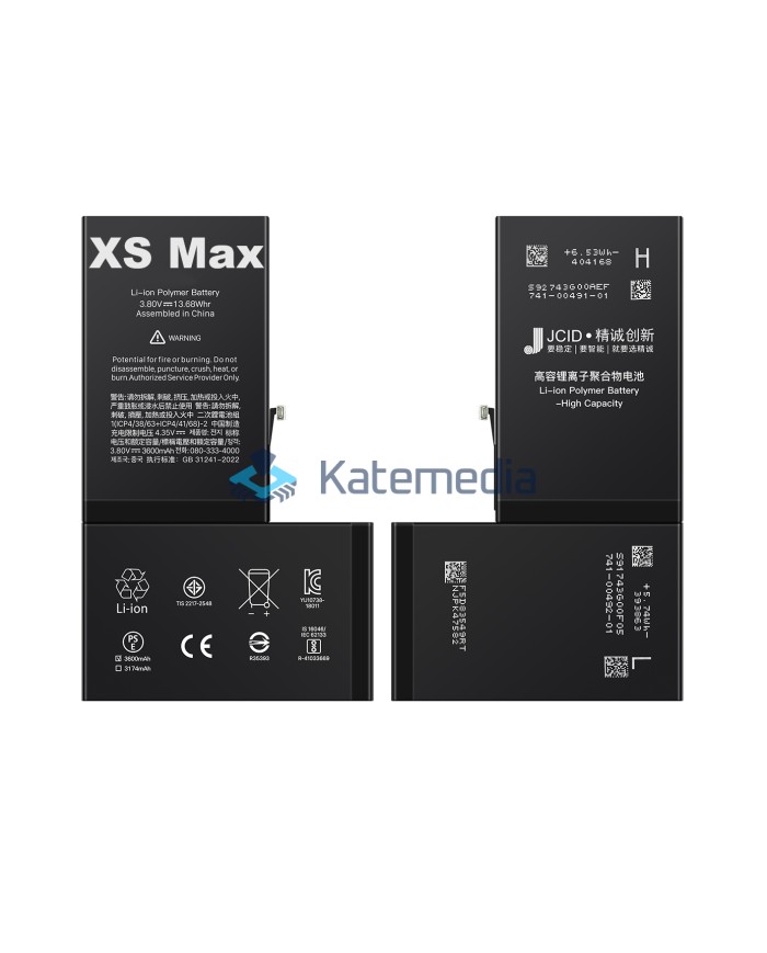 JCID iPhone XS Max Battery Increased Capacity