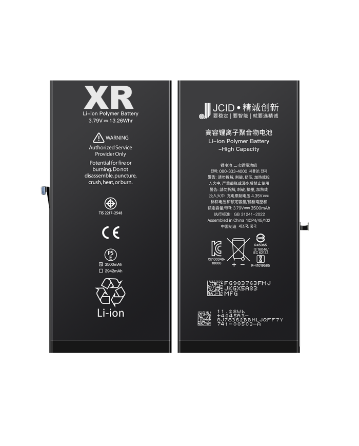 JCID iPhone XR Battery Increased Capacity