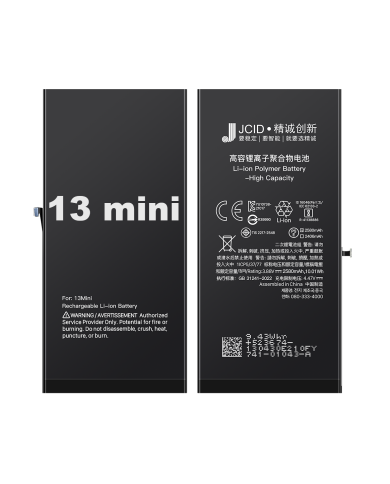 JCID iPhone 13 mini battery increased capacity