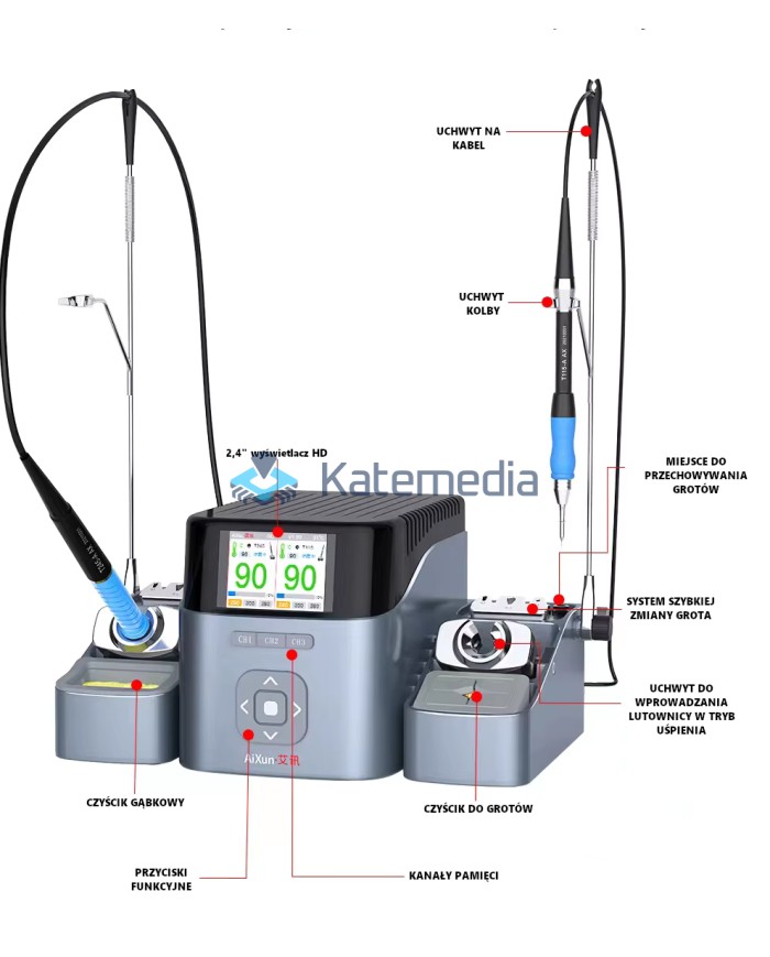 Aixun T420D Soldering Station (Wi-Fi) Dual Channel JBC 115/ 210/245 + 9 FREE TIPS