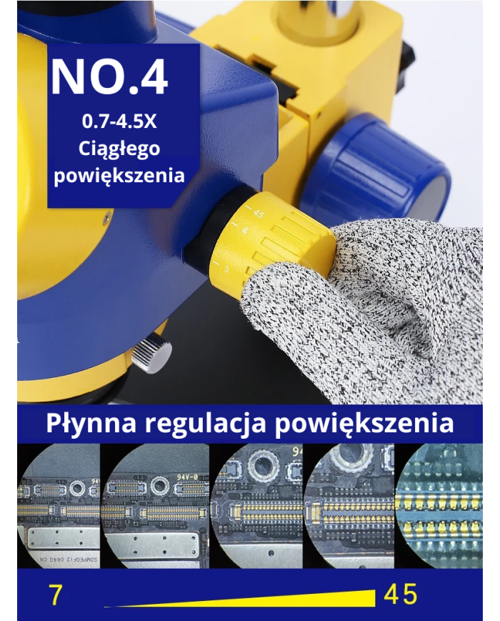 Profesjonalny mikroskop Mechanic MC75T Minionek – sprzęt do serwisów GSM i elektroniki
