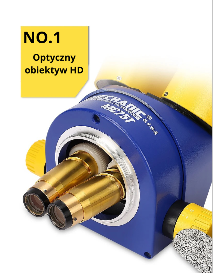 Mikroskop stereo Mechanic MC75T Minionek – doskonały do kontroli i montażu drobnych podzespołów