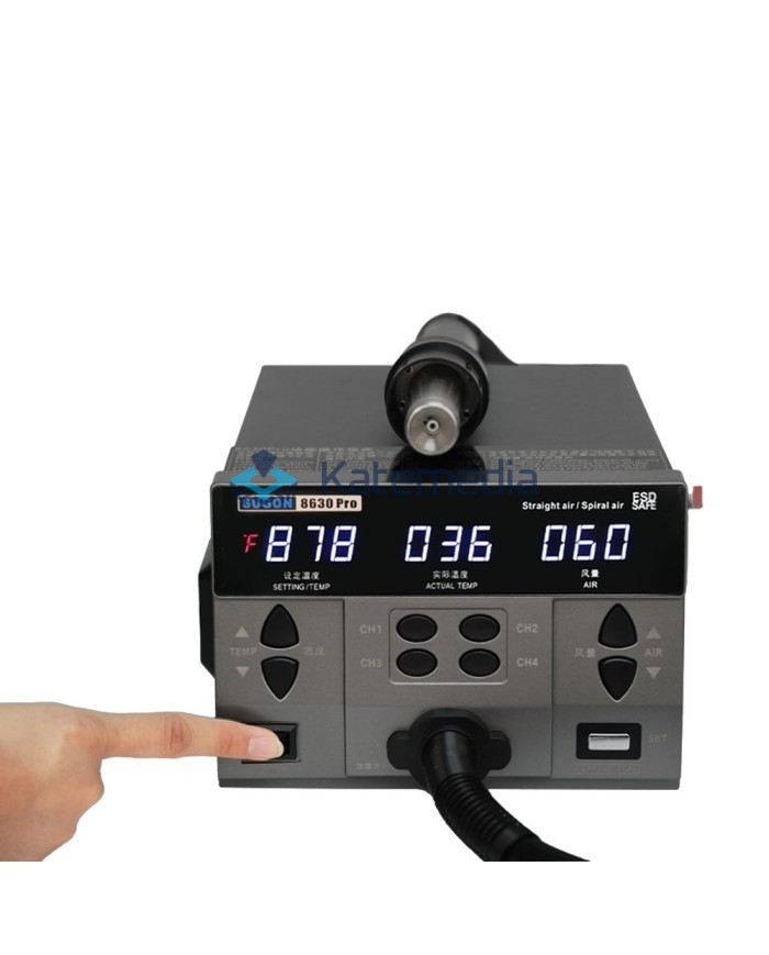 Sugon 8630 Pro Hot Air Soldering Station Kit + 7 Nozzles
