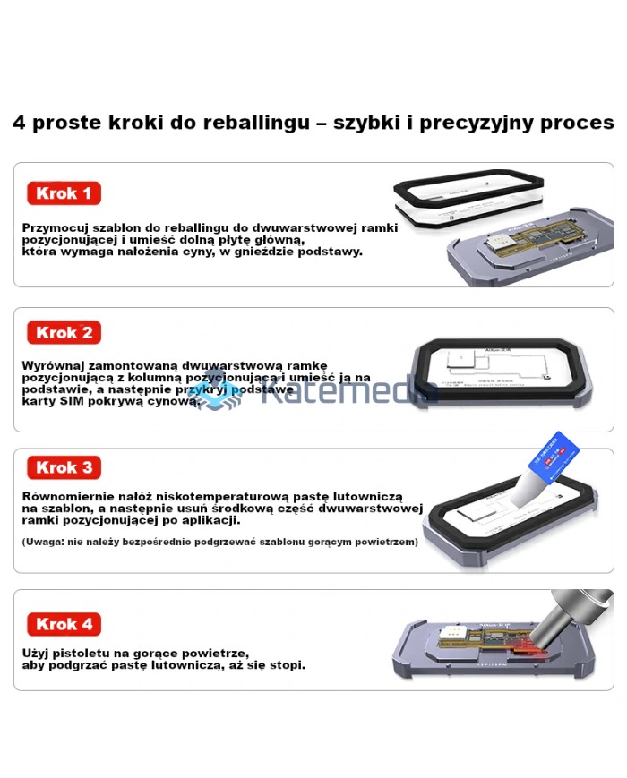Aixun Z13 Uchwyt do Do Reballingu Środkowej Warstwy iPhone 13