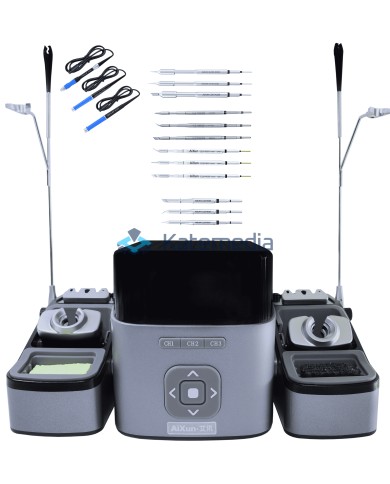 Aixun T420D Soldering Station Dual Channel JBC 115/ 210/245 + 3 Tips JBC + 9 Tips