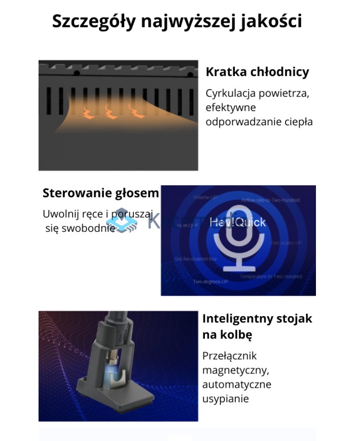 Quick 861 PRO – stacja lutownicza 1300W z 4 dyszami