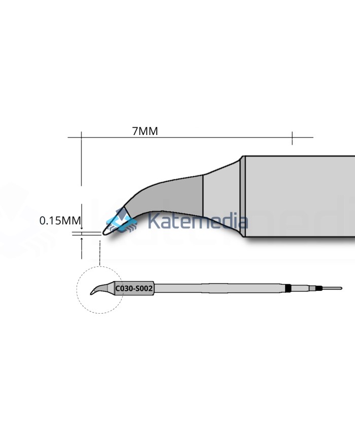 Aixun C030-S002 Curved Soldering Tip