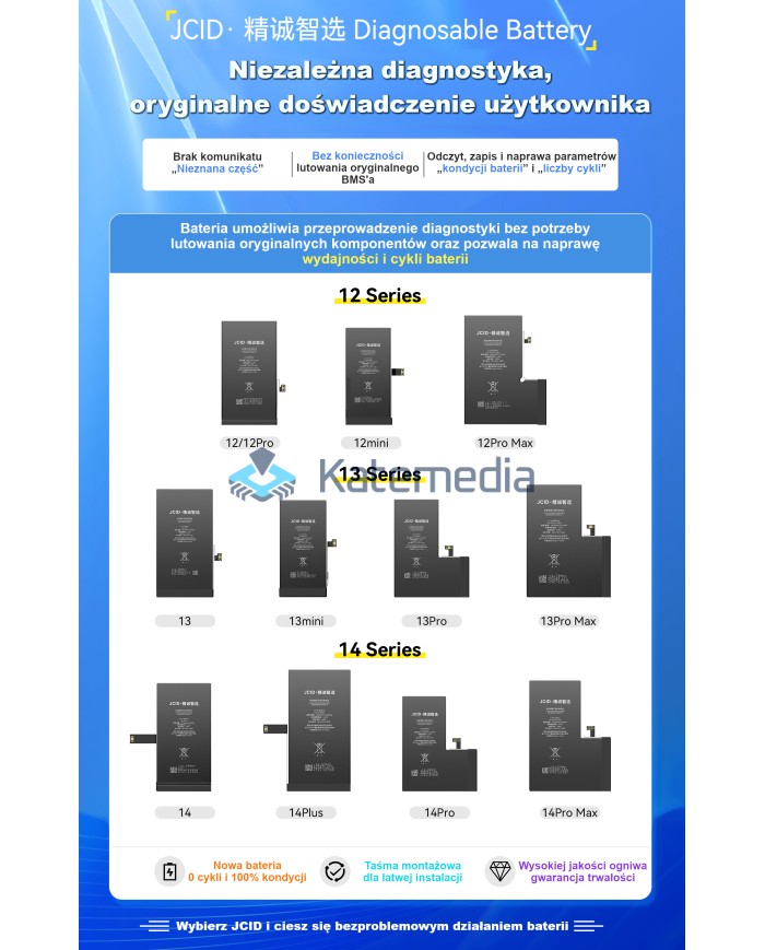JCID Diagnosable Battery for iPhone 13 mini