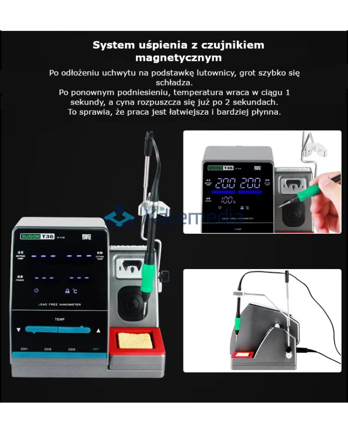 Soldering station Sugon T36 with handle for JBC tips + Oryginal Soldering Tip JBC