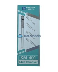 Pudełko od Kingmax KM-401 precyzyjne ostrza do usuwania kleju.