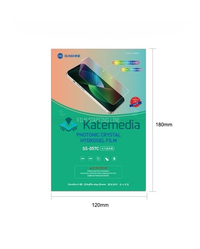 auto_awesome Język oryginału: angielski 57 / 5 000 Sunshine SS-057C Photonic Crystal hydrogel film 25 pcs