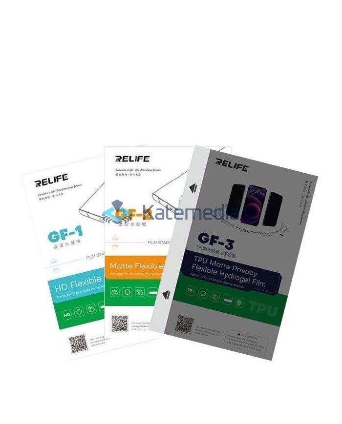 Zestaw folii hydrożelowych Relife GF-1 + GF-2 + GF-3 150 sztuk