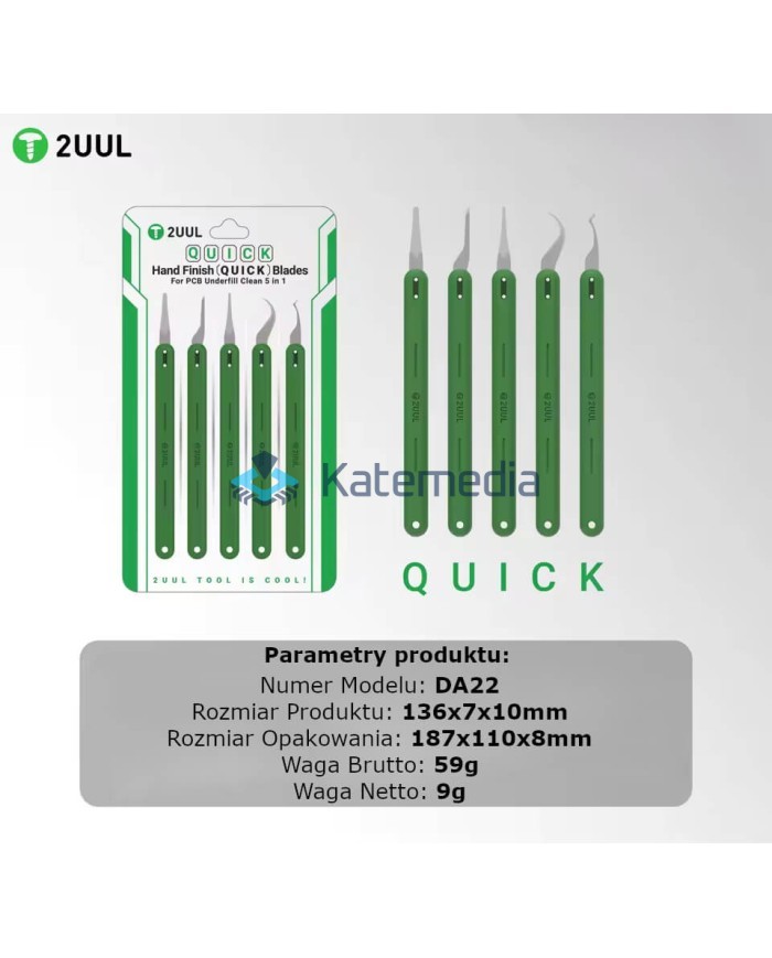 Zestaw Ostrzy 2UUL QUICK 5w1 PCB | Czyszczenie | Serwis GSM