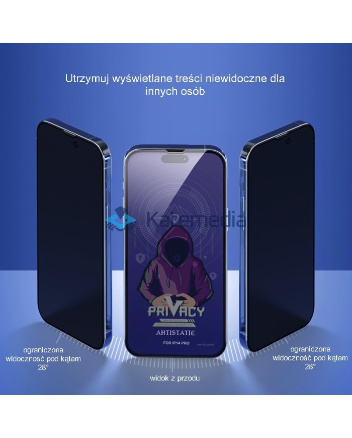 Szkło Hartowane Mietubl Privacy Do IPhone 15 Pro Max
