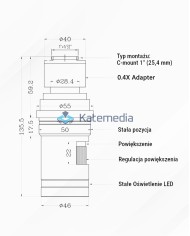 Adjustable ZOOM lens for microscope camera