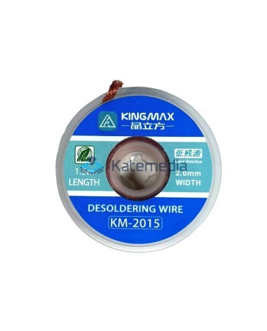 Braided desoldering tape 2.0mm 1.5m KINGMAX