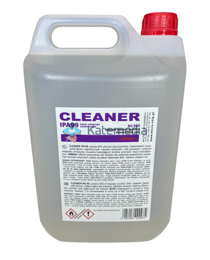 Alkohol IZOPROPYLOWY Cleaner IPA 99 5L