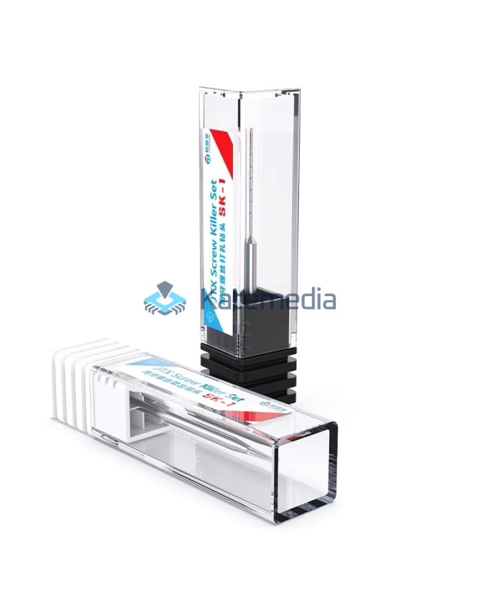 Screw extractor for damaged micro-screws (drilling + unscrewing)