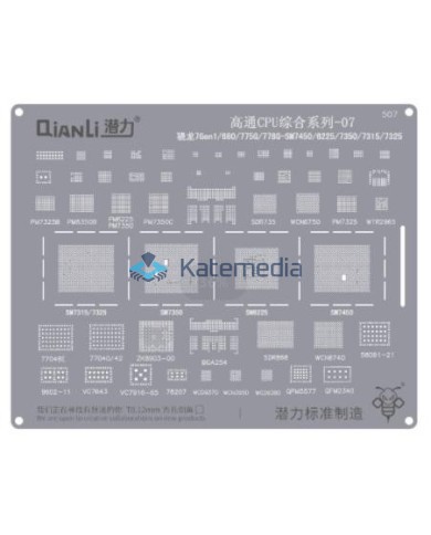 QianLi - Sito BGA Snapdragon 7Gen1/680/775G SM7450/6225/7350/7315/7325