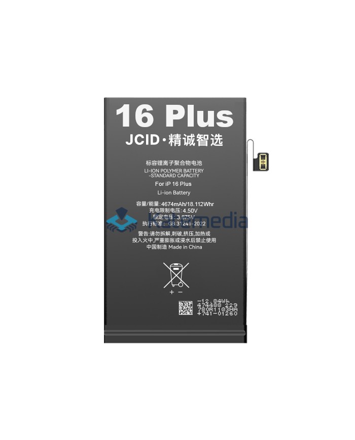 JCID iPhone 16 Plus Battery