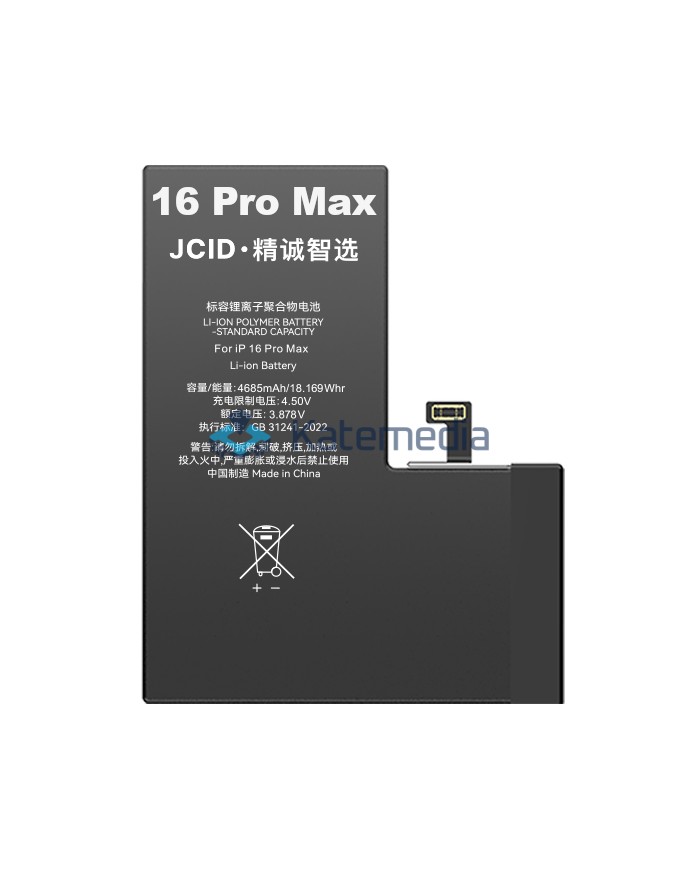 Bateria JCID iPhone 16 Pro Max