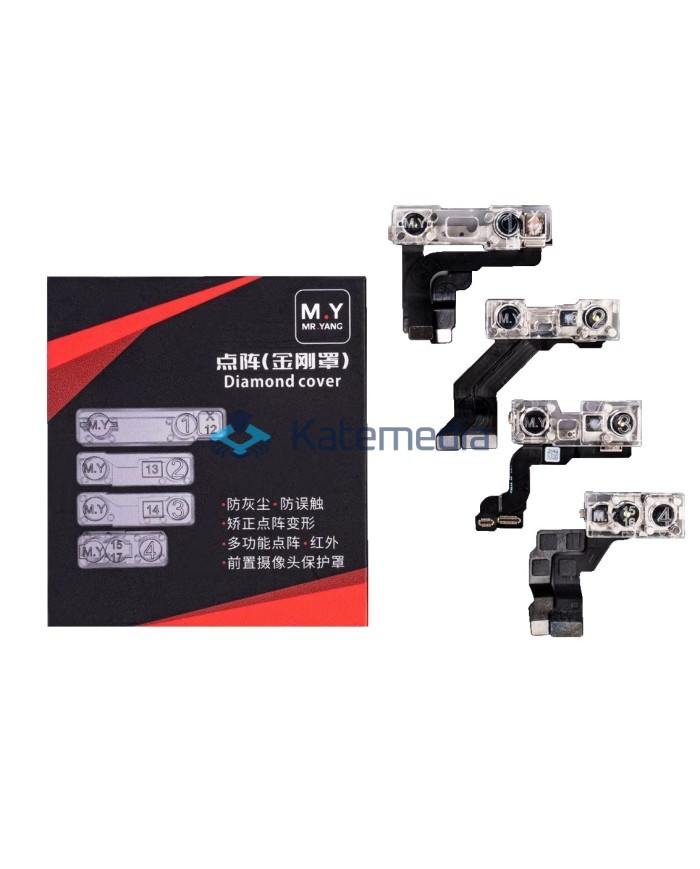 Serwisowe osłonki przednich aparatów iPhone Diamond Cover